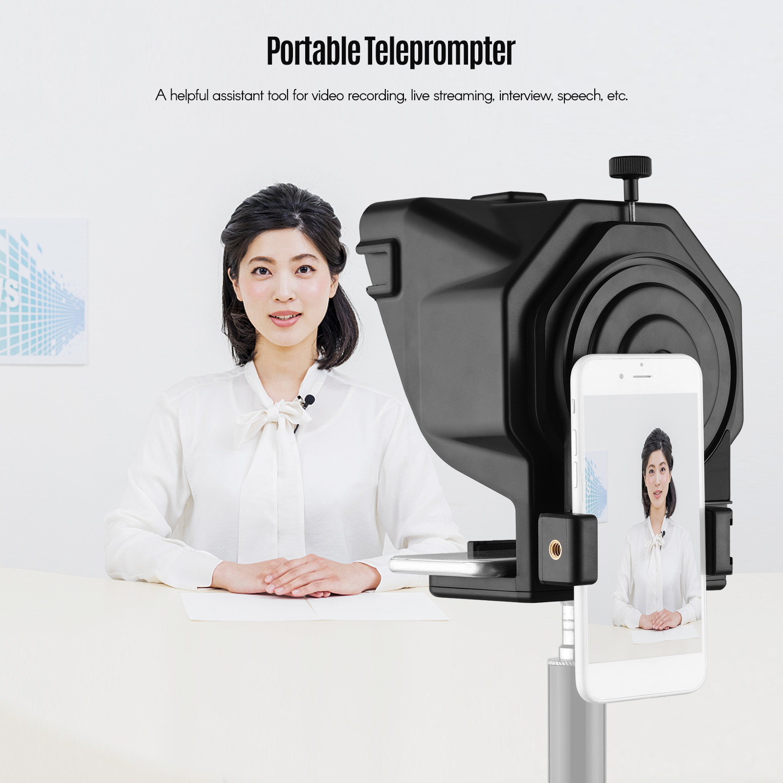 Andoer-Teleprompter Smartphone - Photography Prompt avaliação e preço